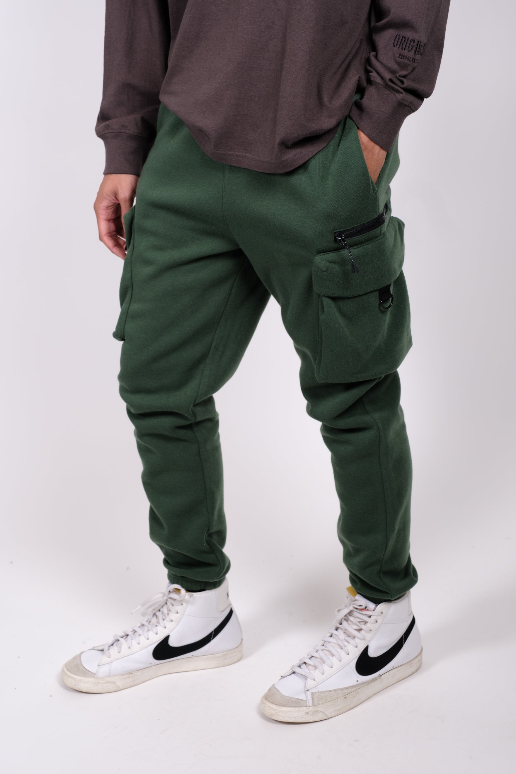 Men's sweatpants with zip sold pockets