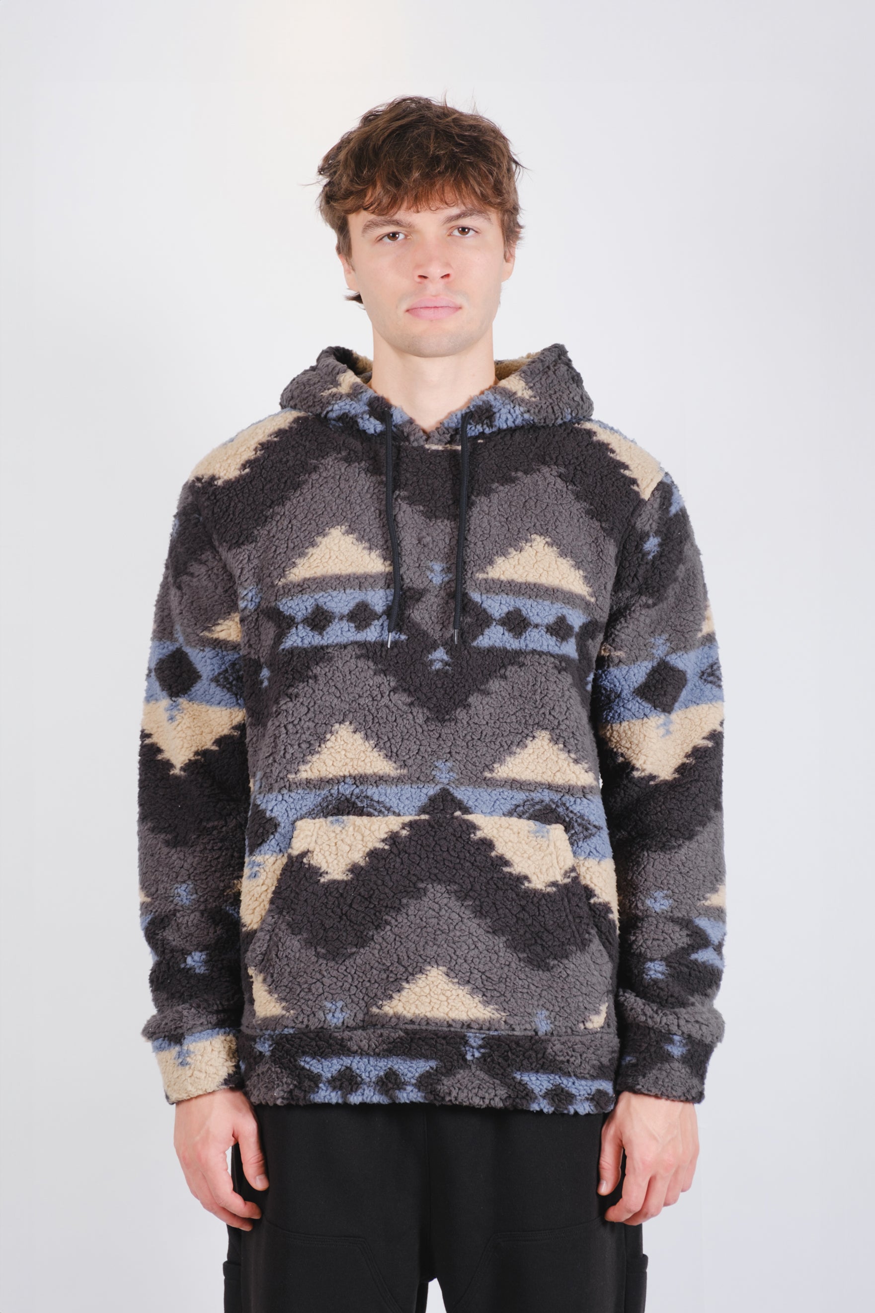 Native Stamp Sherpa Hoodie
#color_black