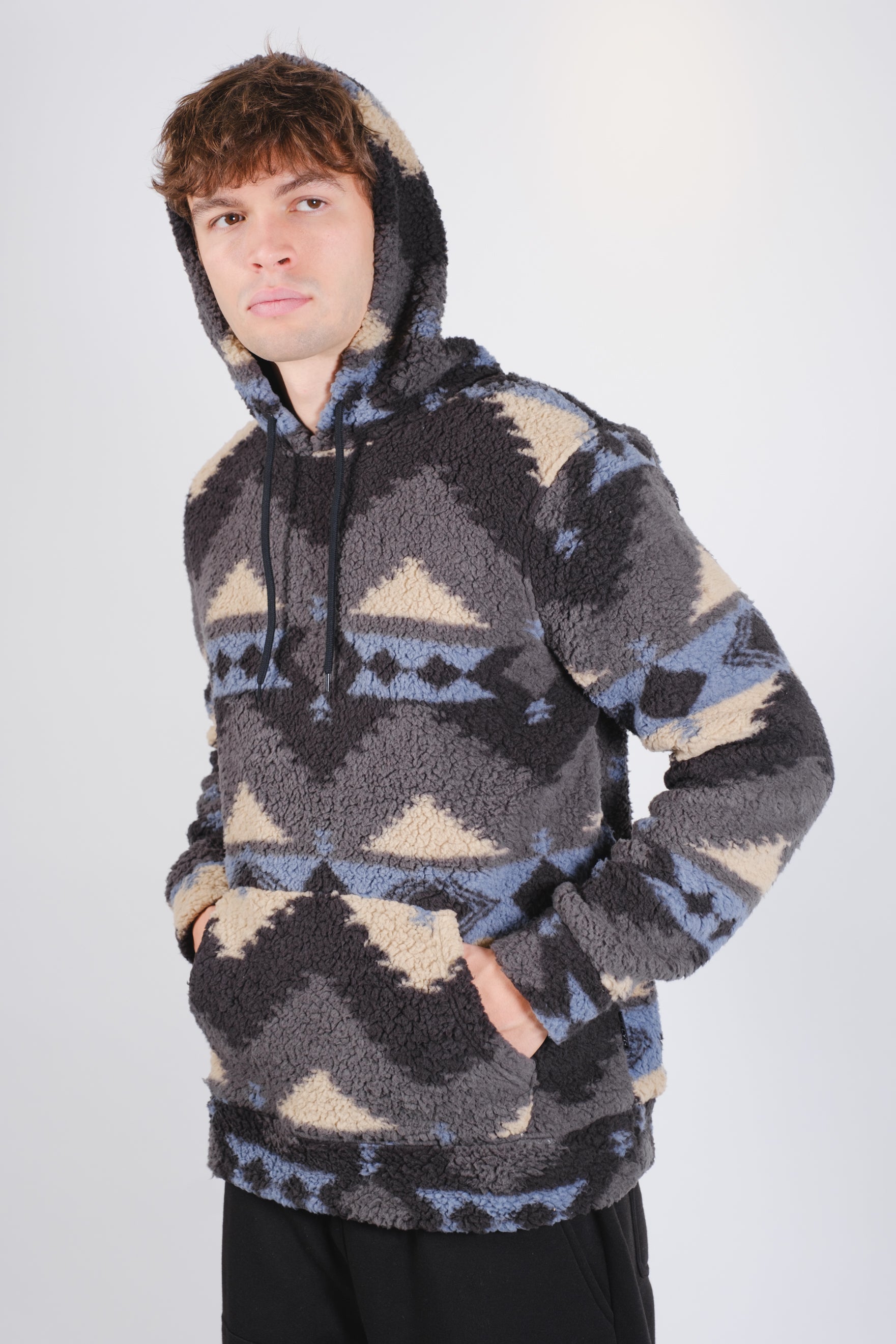 Sherpa Hoodie by brooklyn cloth 
#color_black