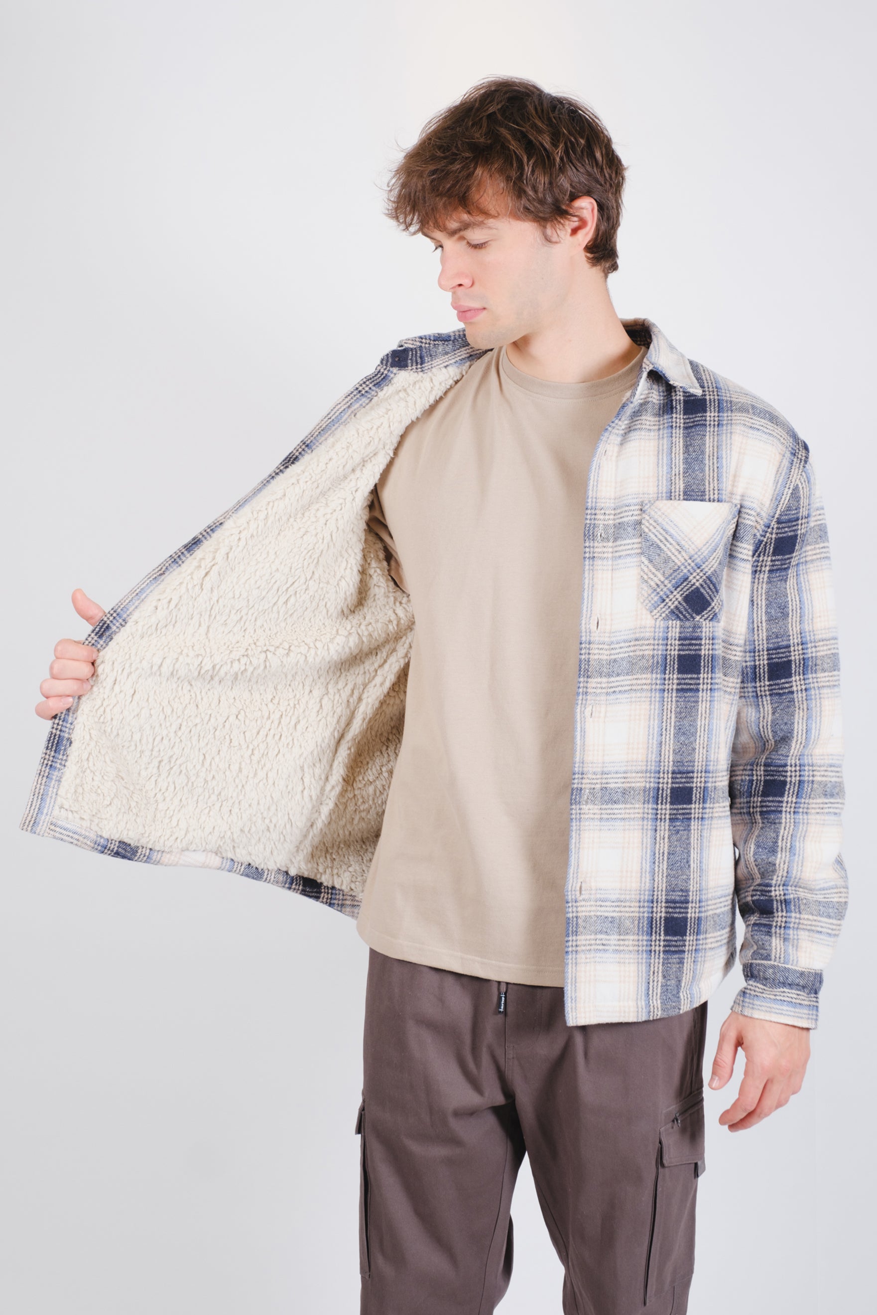 Sherpa Lined Flannel Shacket