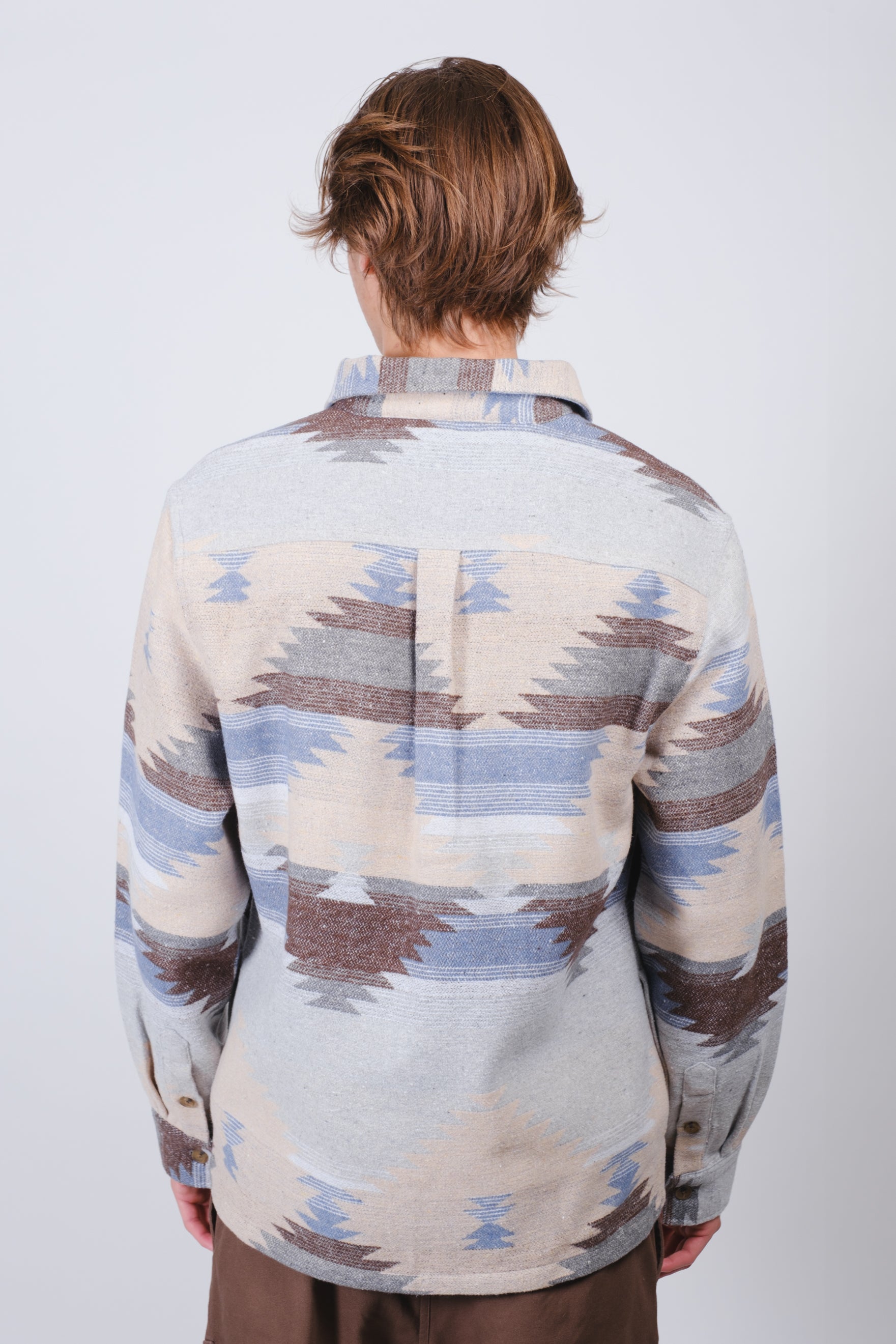 Fall Essential Exploded Aztec Jacquard Shacket 
#color_multi