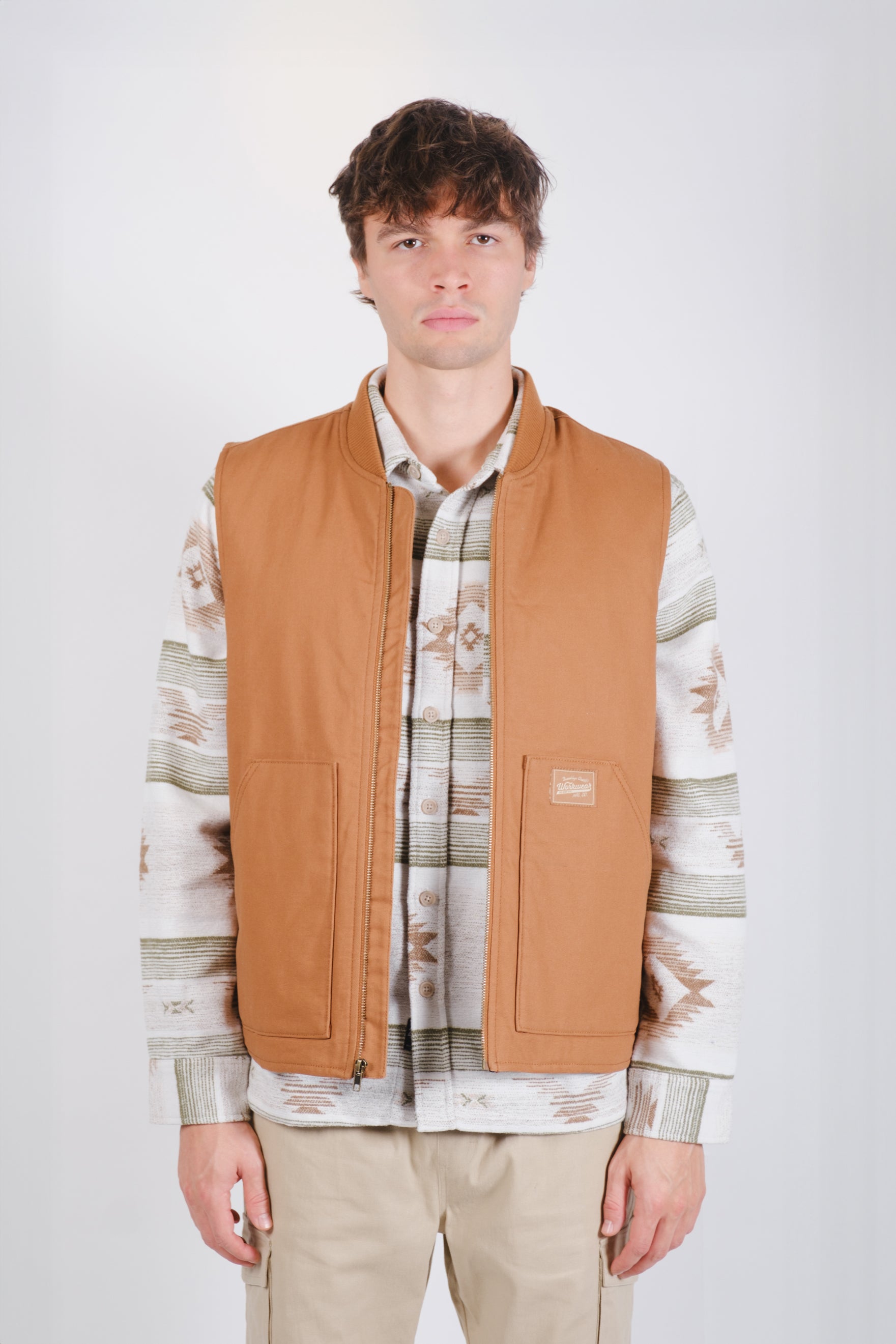 Canvas Workwear Vest 
#color_tobacco