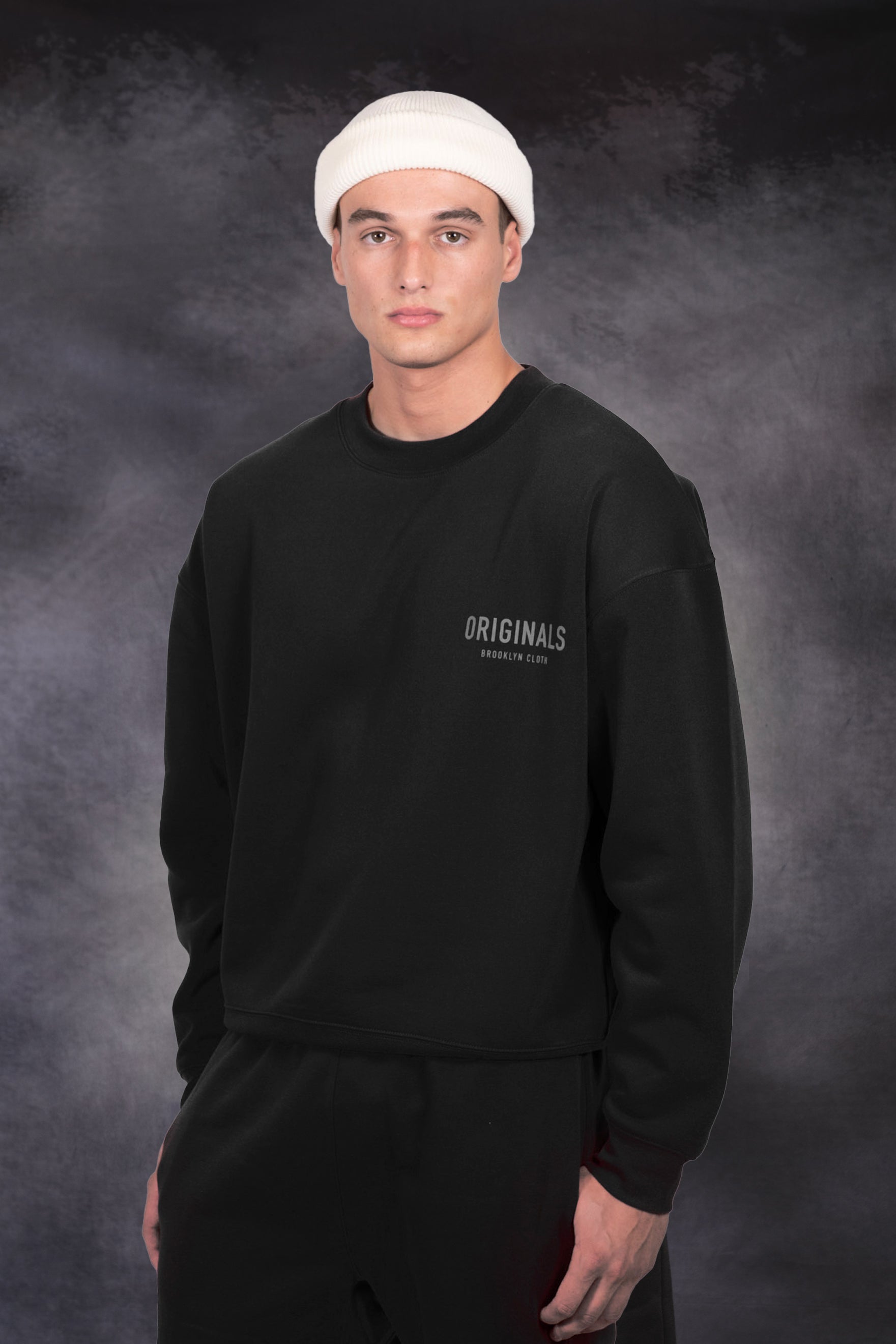 Black Crew Neck Sweatshirt outlet New Season