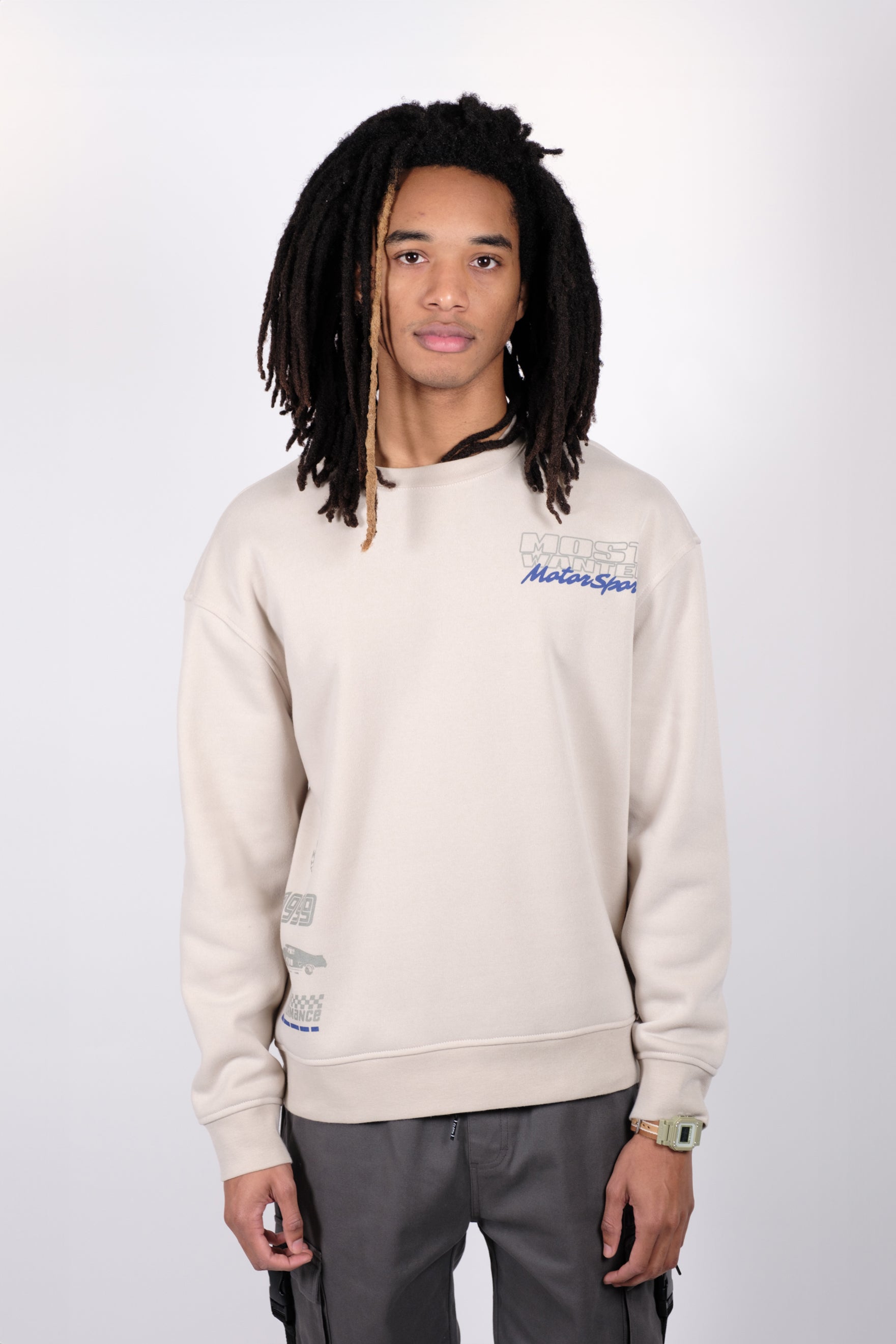 Most Wanted Motorsport Crewneck Sweatshirt | Brooklyn Cloth