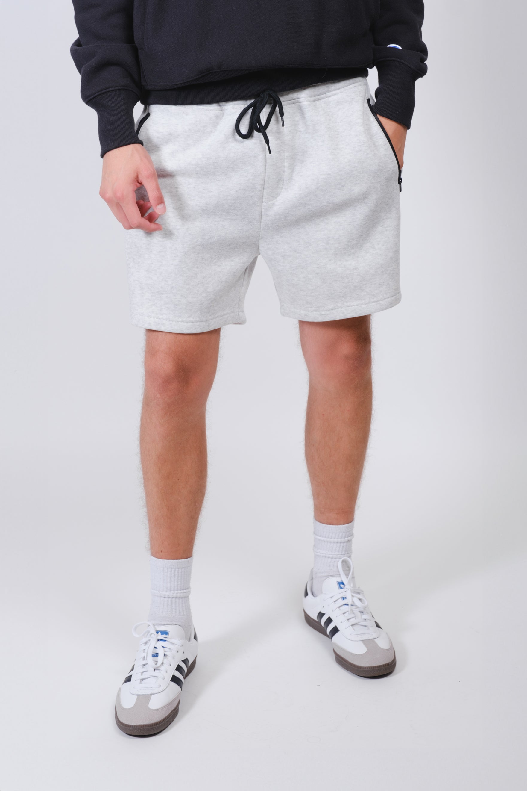 Versatile 2 Pack Fleece Shorts 
#color_oatmeal/black