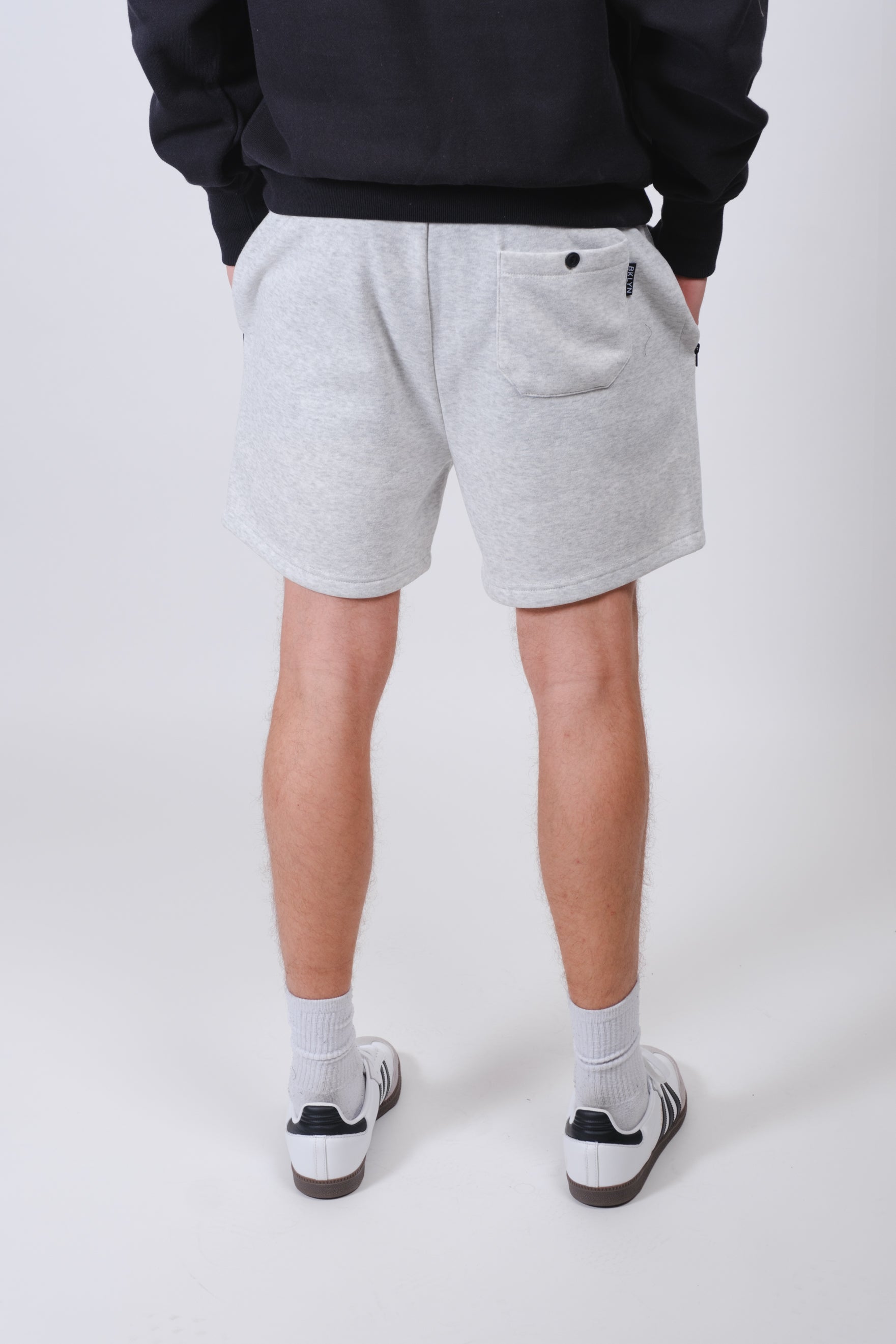 Comfortable and stylish 2 Pack Fleece Shorts by Brooklyn Cloth
#color_oatmeal/black