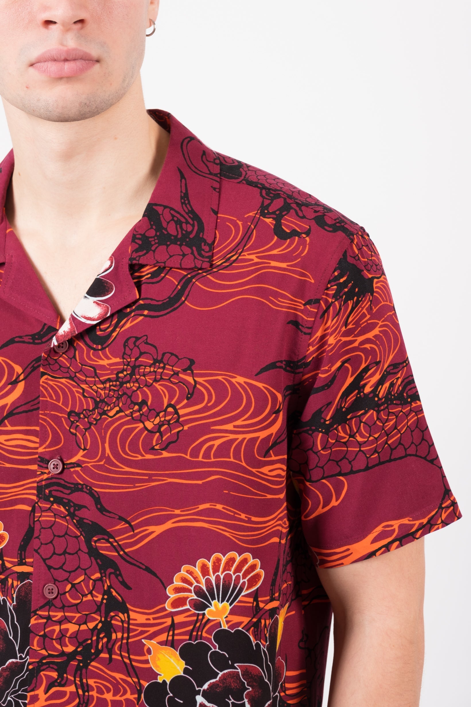 Brushed Florals Rayon Shirt |Men's Tops | Brooklyn Cloth