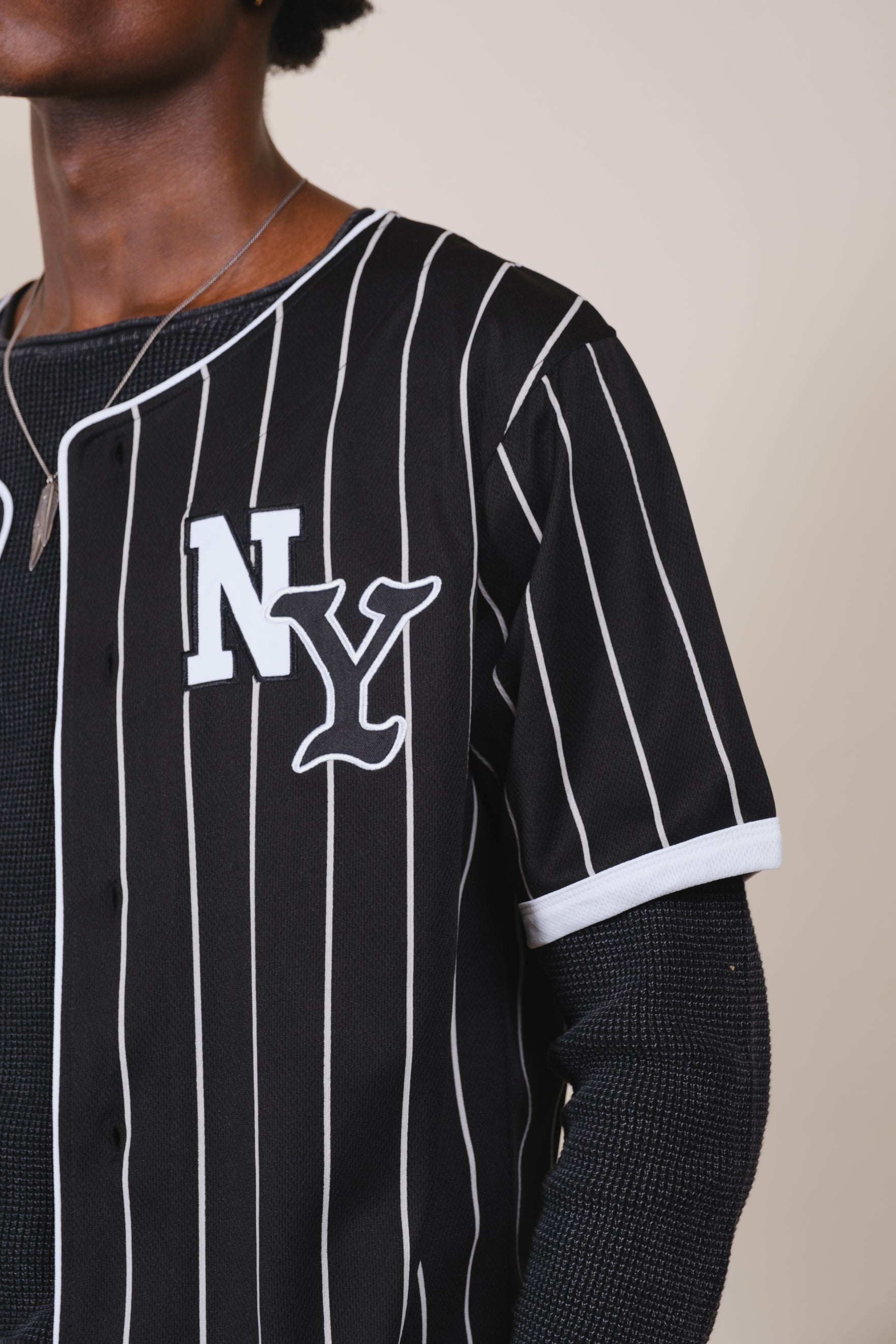 NY Pinstripe Baseball Jersey| Brooklyn Cloth